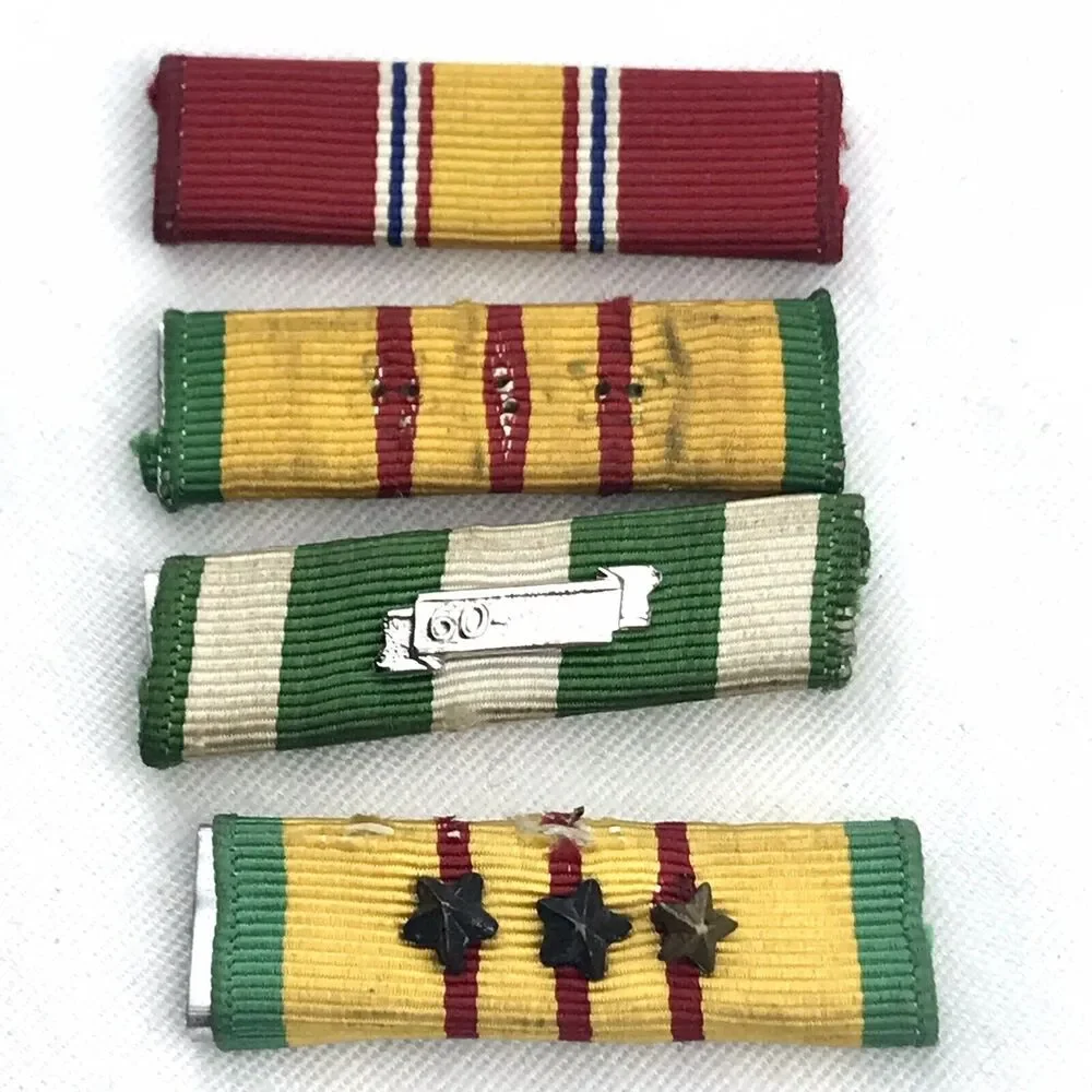 Service Ribbons Bars Lot Vintage Army